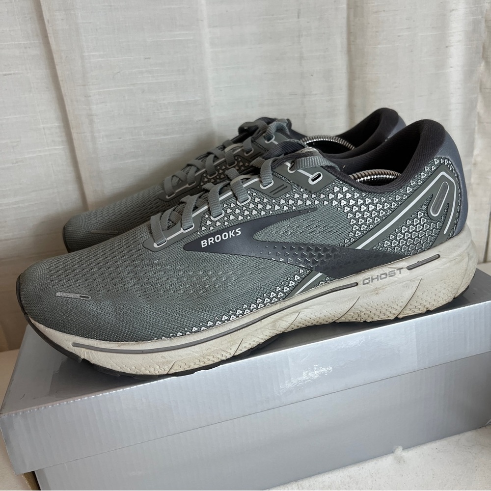 Brooks Ghost 14 Alloy Gray Running Athletic Shoes Mens Size 11 (b18)